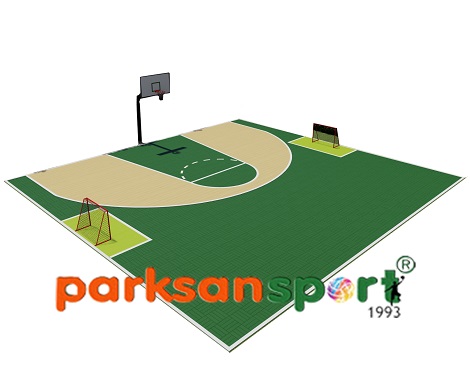 Half Basketball Court (Miniature Goal + Hoop) - 60104